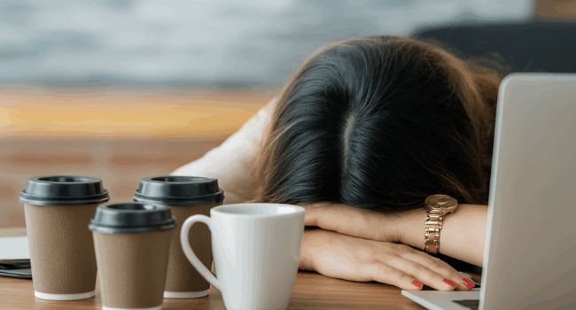 woman exhausted, stressed, mental health